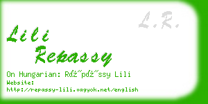 lili repassy business card